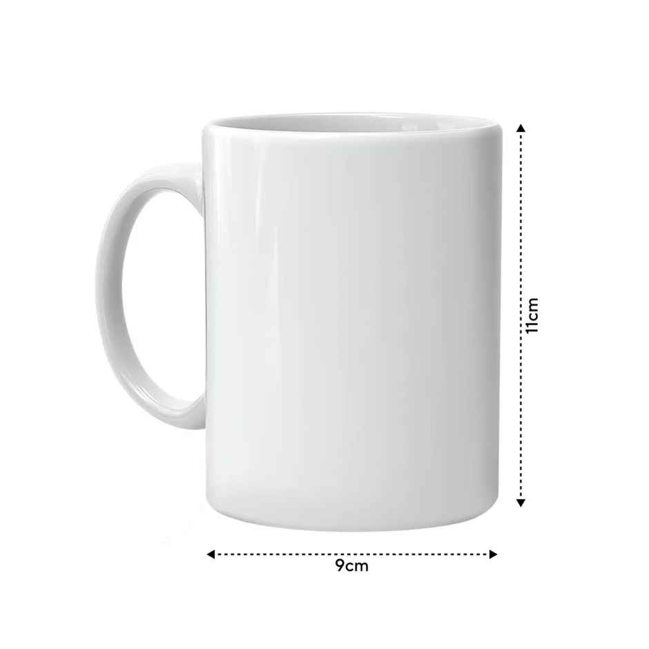 Homez it Ceramic Coffee Mug | 300 ml | White