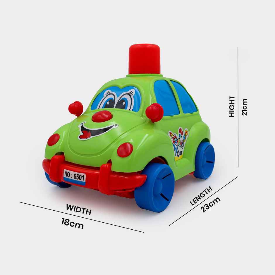 Toybharat Push N Go Cartoon Car | Perfect Toddler Birthday Gift - Multicolour | Assorted