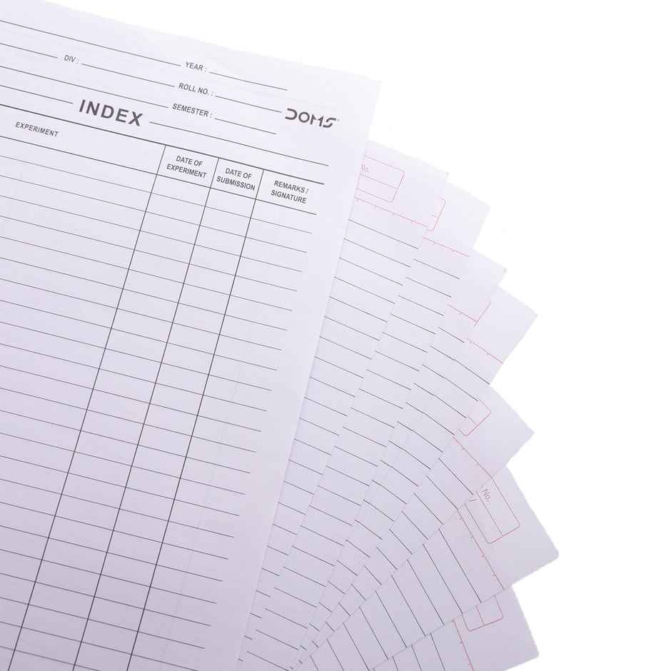 Doms Ruled Sheets - High-Quality Paper | White Combo
