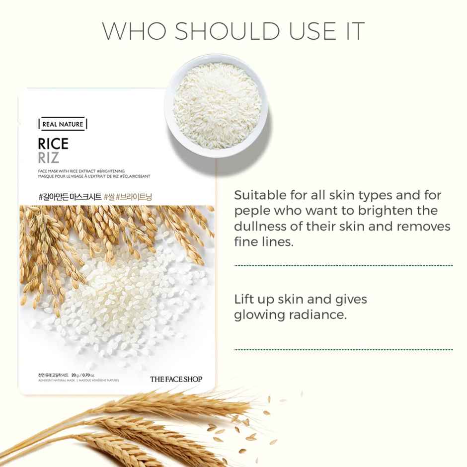The Face Shop Real Nature Rice Face Mask (Rice)