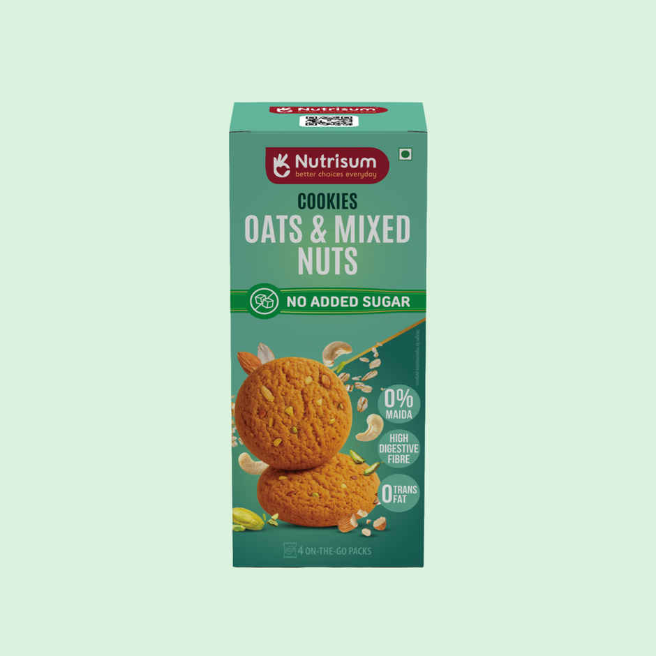 Nutrisum Oats Cookies - No Added Sugar - Mixed Nuts