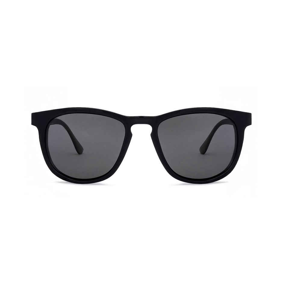 Vincent Chase By Lenskart Unisex Solid Polycarbonate Wayfarer Sunglasses | Black - L