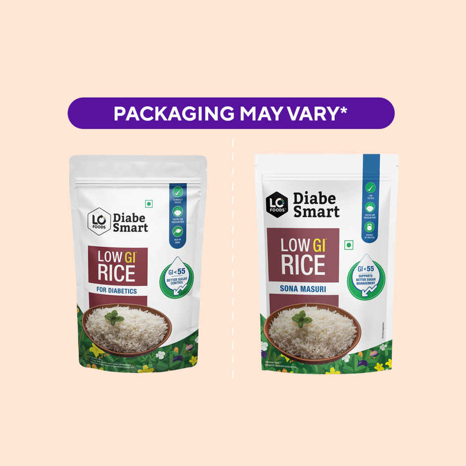 DiabeSmart Low Gi Rice - Sona Masoori Diabetic Care White Rice For Sugar Control
