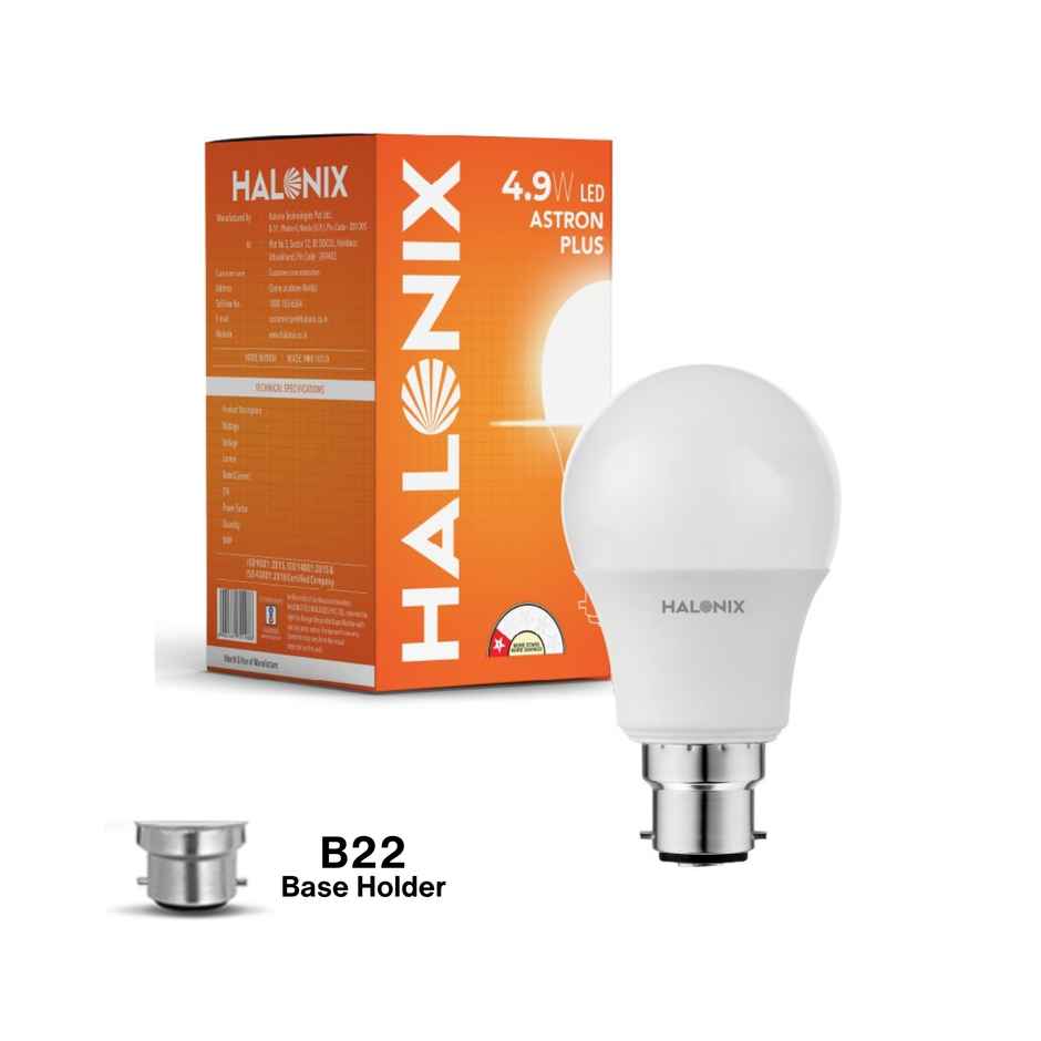 Halonix 4.9W White Led Bulb | B22 Base Holder