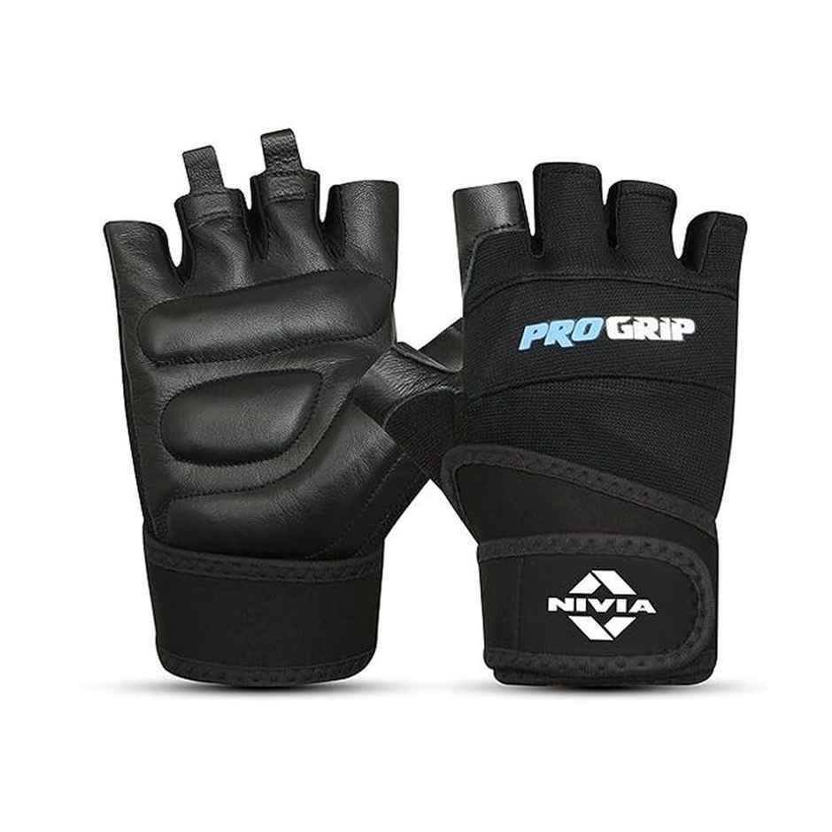 Nivia Progrip Gym Gloves | Black - Small