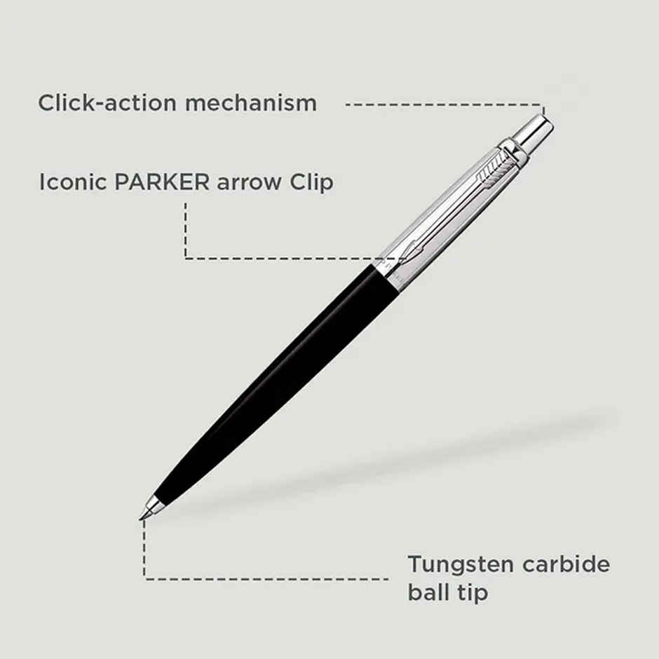 Parker Jotter Standard Ball Pen Black Body (Blue Ink)