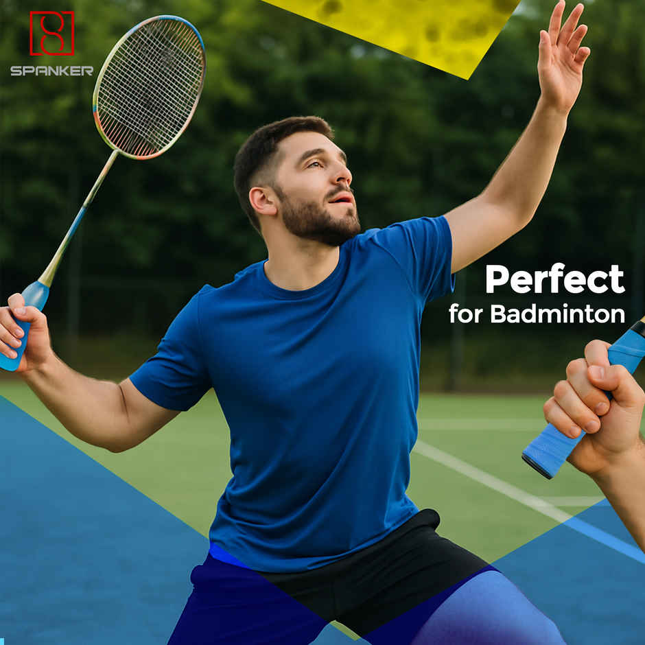 Spanker Sports Racket Overgrip, Anti-Slip Cushion Handle Grip for Badminton & Tennis