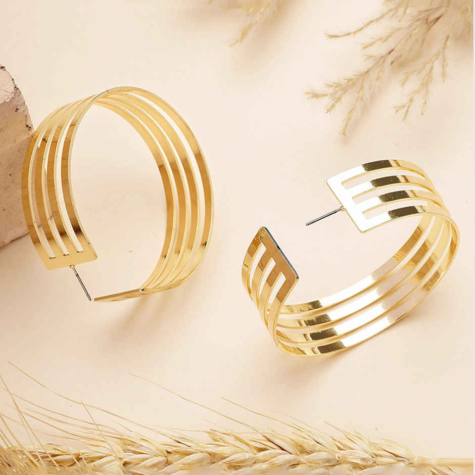 Karatcart Women's Hoop Earrings Gold One Size | 33038945