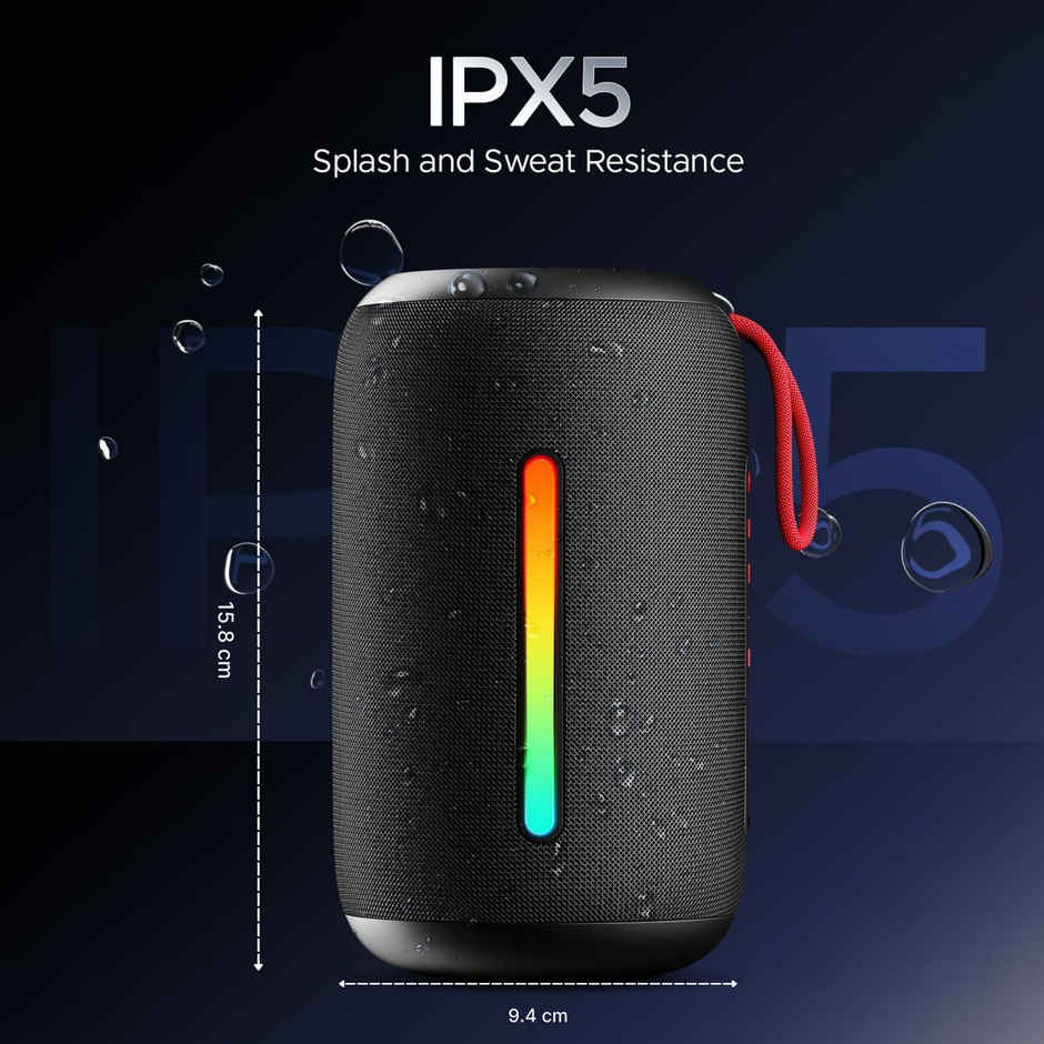 boAt Stone 352 Pro w/ 14W Signature Sound Up to 12 Hrs Playback,RGB LEDs, TWS Feature (Raging Black)
