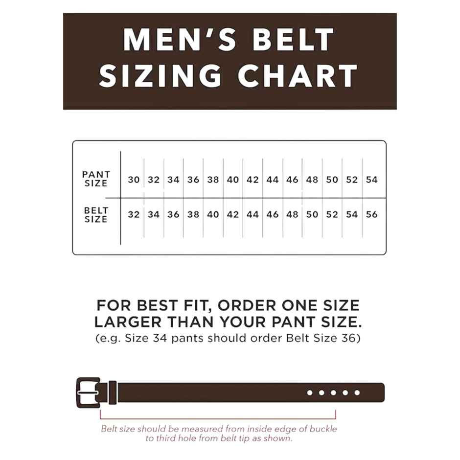 Wildhorn Men's Textured Leather Belt | Brown - Free Size