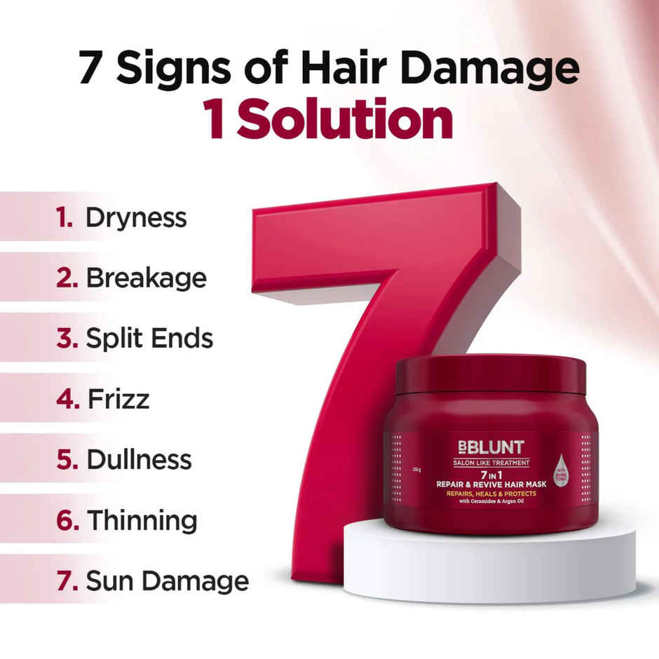 BBlunt 7 In 1 Repair & Revive Hair Mask For Damage Repair