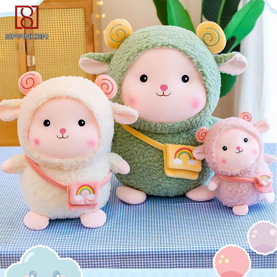 Spanker 38 Cm Sheep Plush Toy | Adorable Hugging Cushion | Green