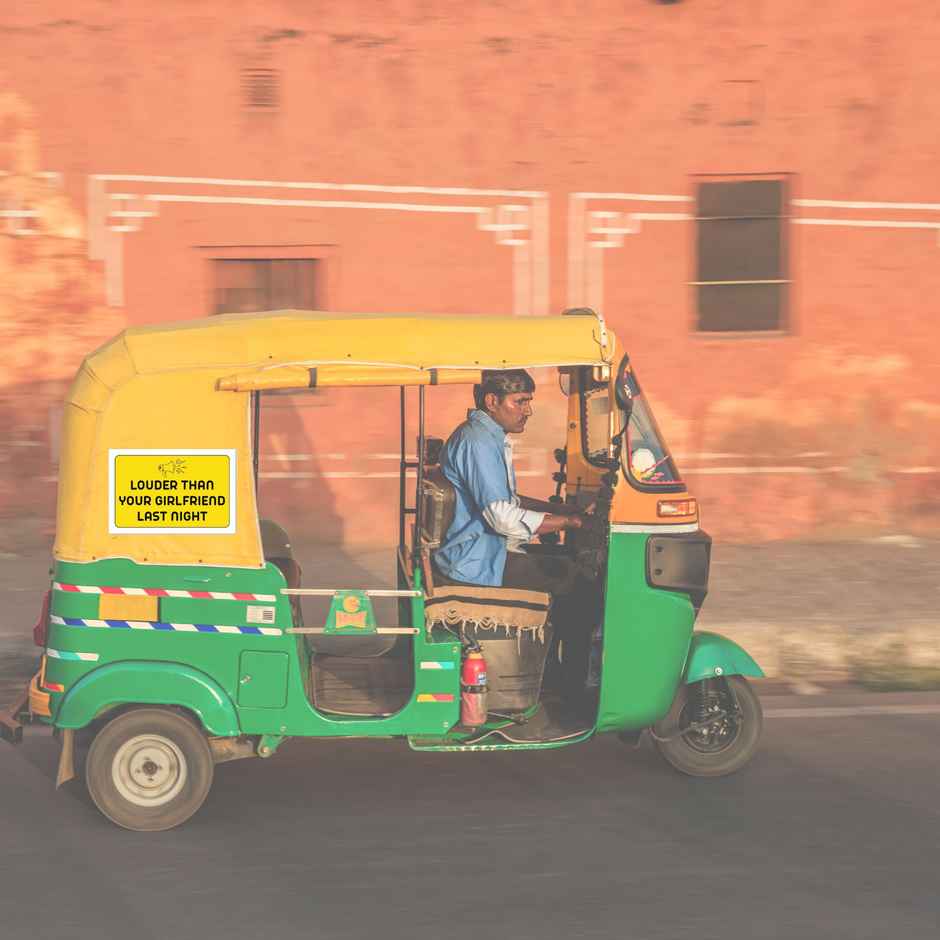 Samsidhi Auto Louder Than Your Girlfriend Car Sticker