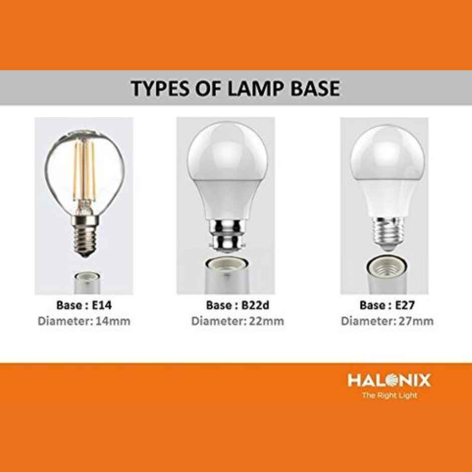 Halonix 7W, Spiral, Warm White LED Bulb | E27 Base Holder Combo