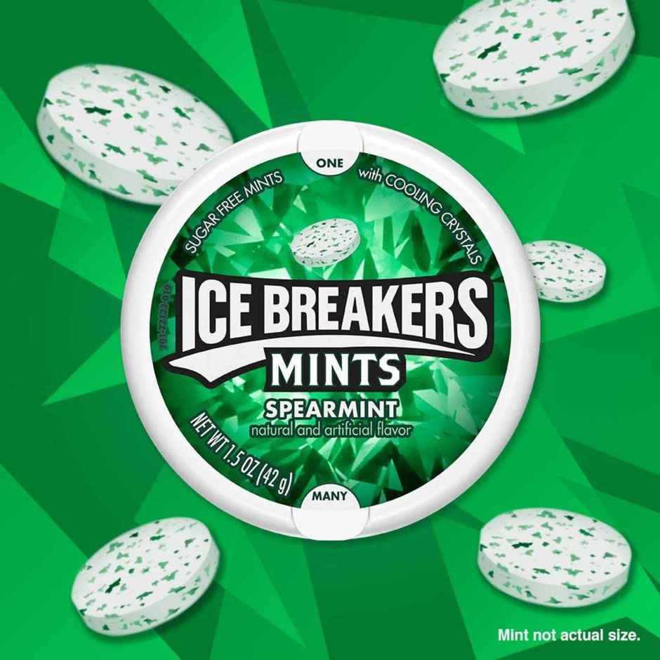 Ice Breakers Sugar Free Mint With Cooling Crystal, Spearmint