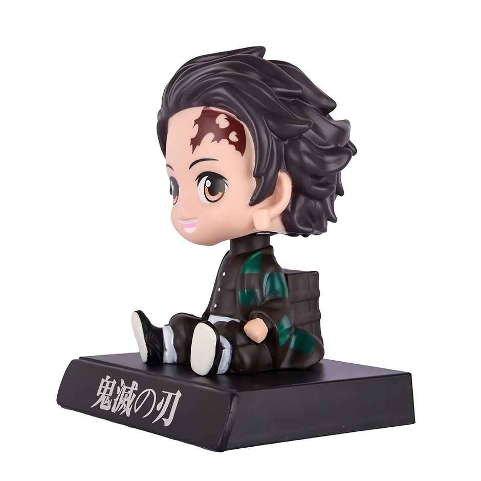 Riderevamp Tanjiro Demon Slayer Ninja Bobblehead With Mobile Holder For Car Dashboard