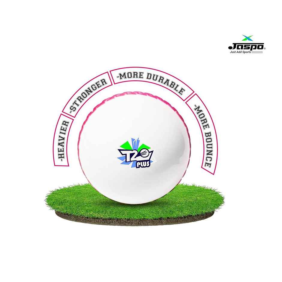 Jaspo Synthetic Rubber T-20 Plus Practice Cricket Ball/Wind Ball | White