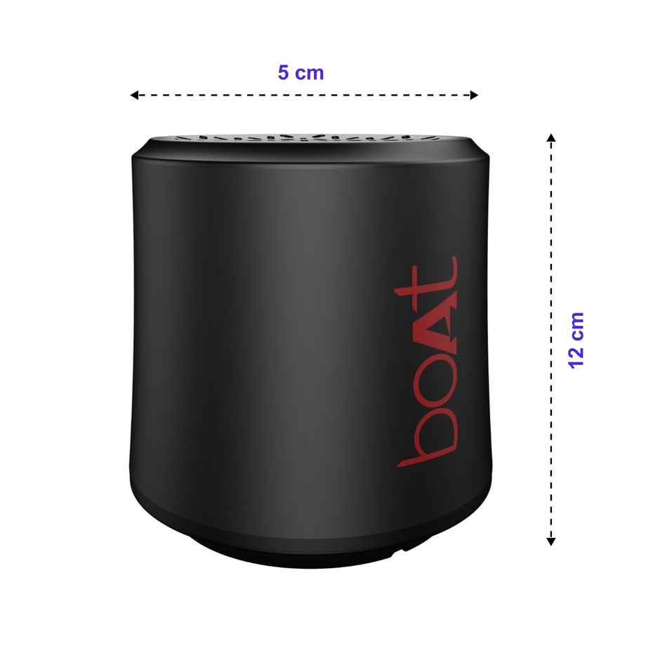 boAt Stone Uno BT Speaker w/ 3W Signature Sound | BTv5.3 | 6 Hours Playtime | Raging Black
