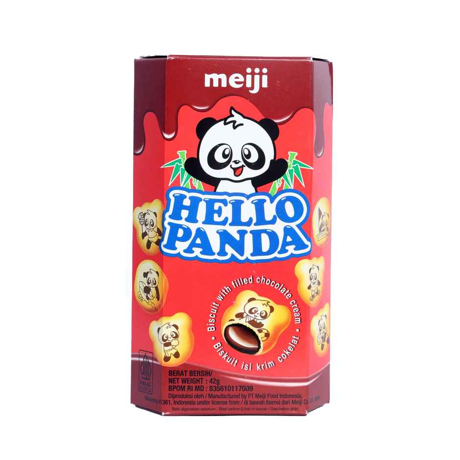 Meiji Hello Panda Chocolate Cream Center Filled Biscuits