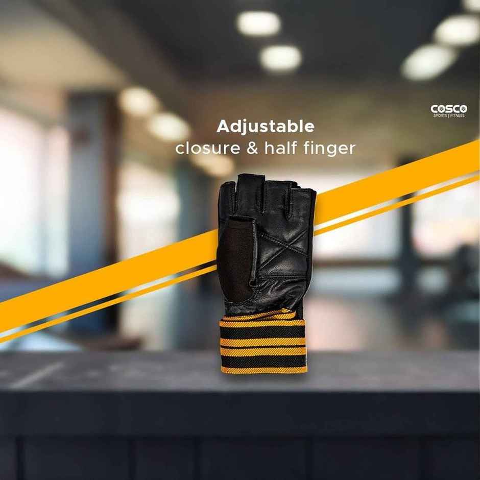 Cosco Gym Gloves - Hunk Large, 2 Pieces Made in India