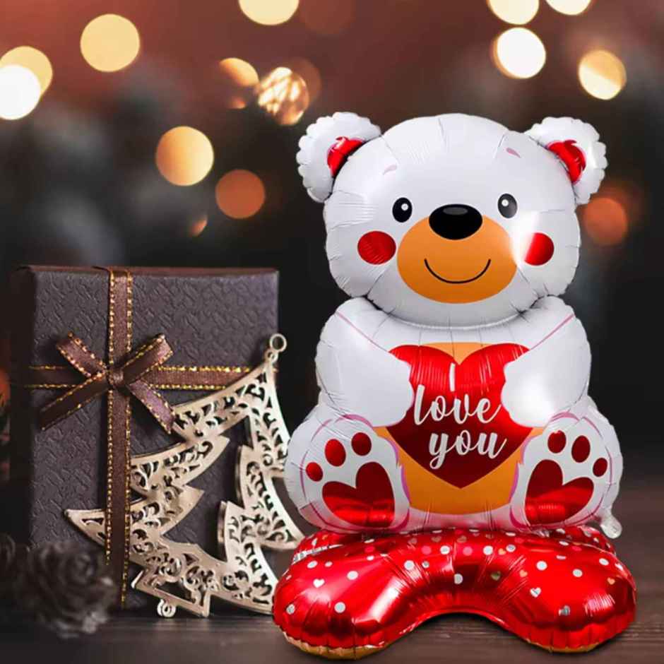 Teddy Bear Foil Balloon | 58 Inch | 150 cm | Chrome