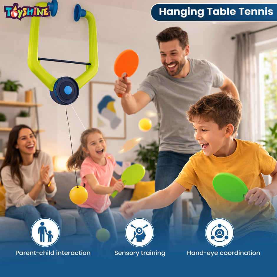 Toyshine Portable Indoor Hanging Table Tennis Adjustable Training Device