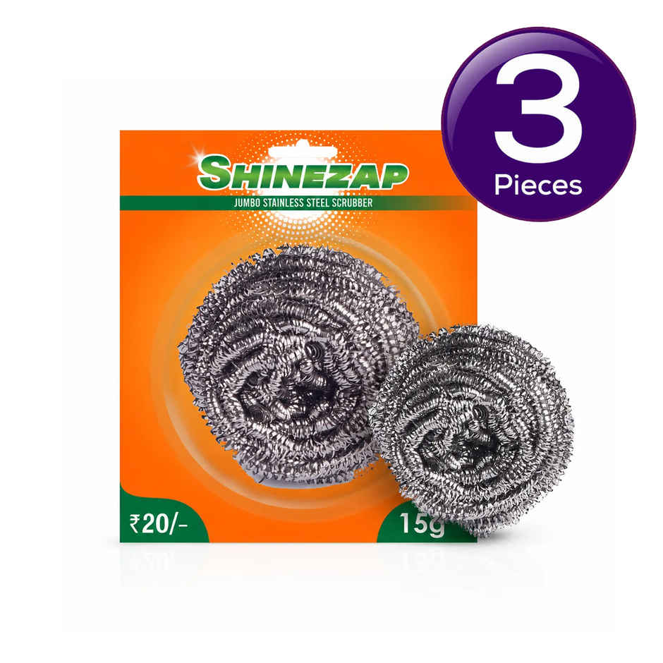 Shinezap Stainless steel utensil scrubber 15gm Combo 