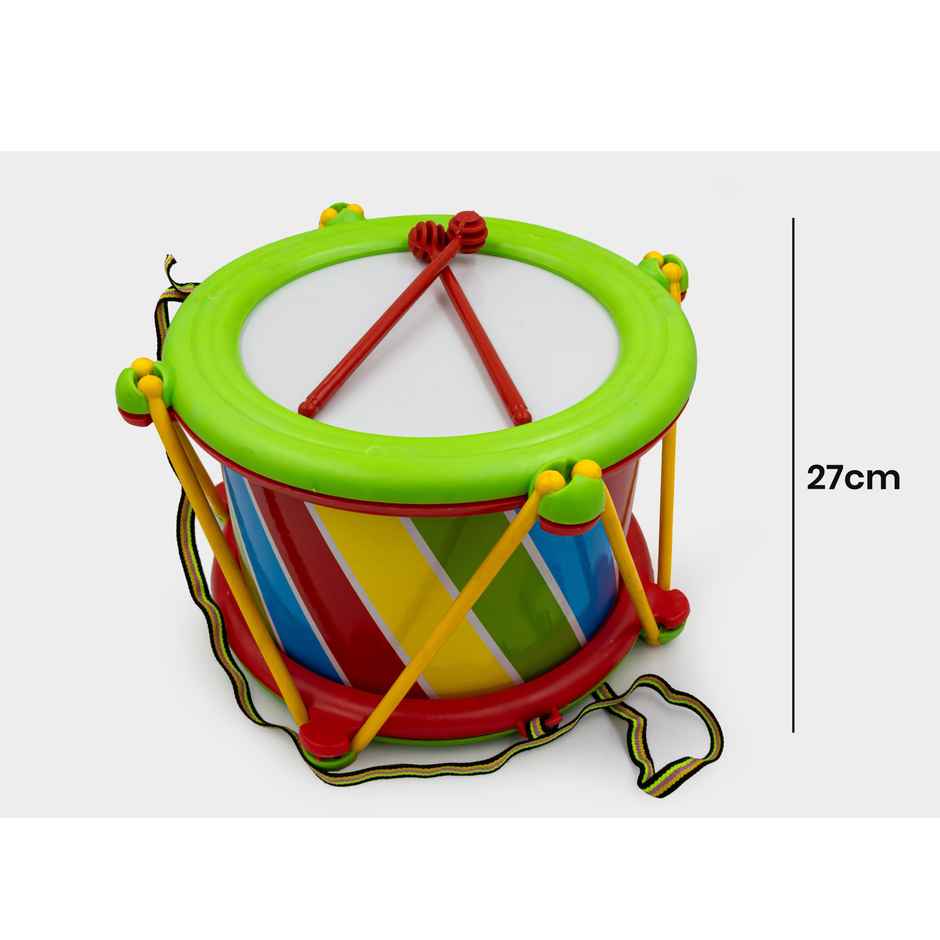 Toybharat Musical Drum Big | Multicolour | Travel Toys | Birthday Gift | Assorted
