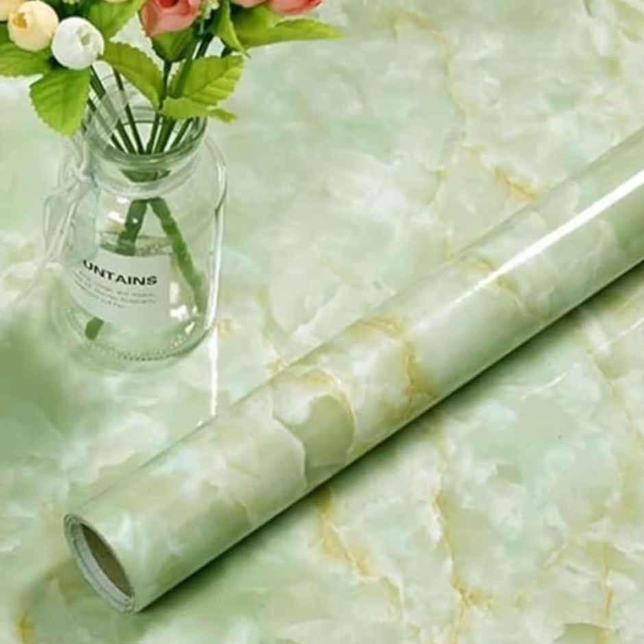 Perpetual Marble Stickers | DIY Peel & Stick Waterproof Wallpaper | 60 x 200Cm | Green