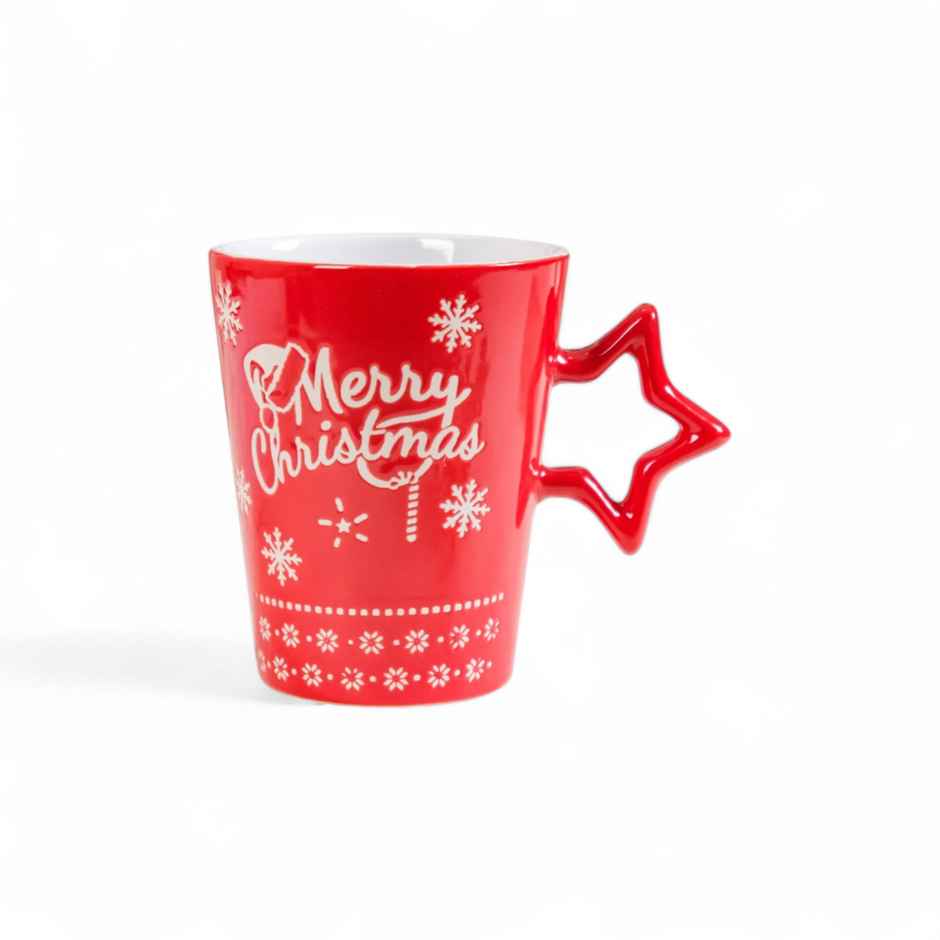 Nestasia Merry Christmas Set of 4 Cups With Star Handle Red 300ml