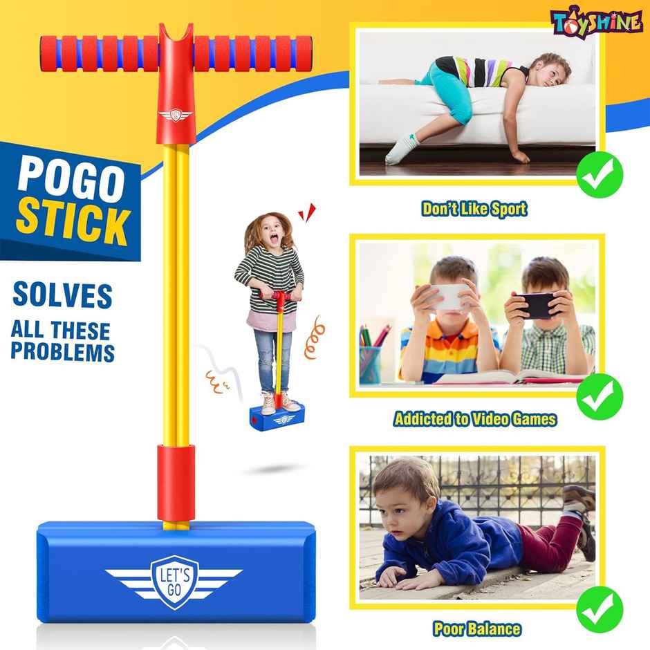 Toyshine Foam Pogo Stick Bungee Jumper for Kids 3+ | Assorted