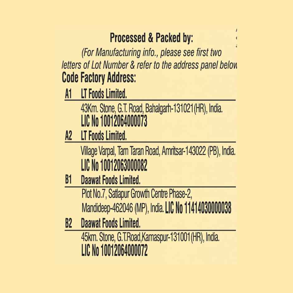 Daawat Sona Masuri Rice | Medium Grain