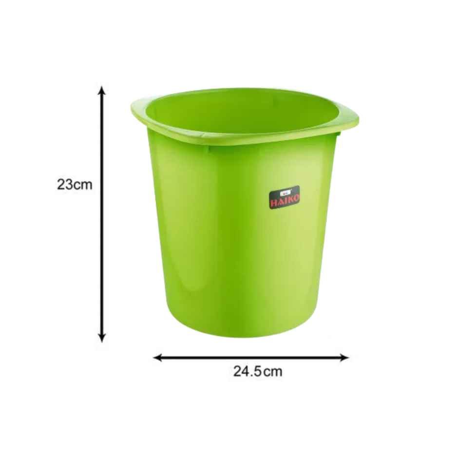 Soham Housewares Plastic Haiko Dustbin Open 7.5 L - Green And Blue (Colour May Vary)