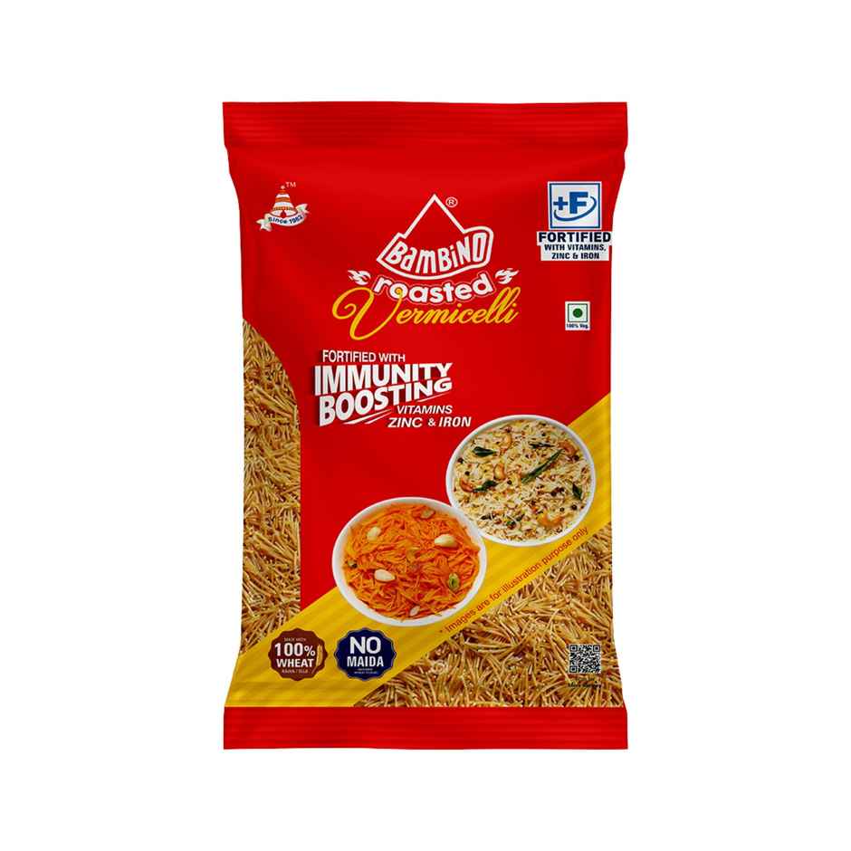 Bambino Roasted Vermicelli Seviyan | Pure Suji | No Maida | Protein Rich