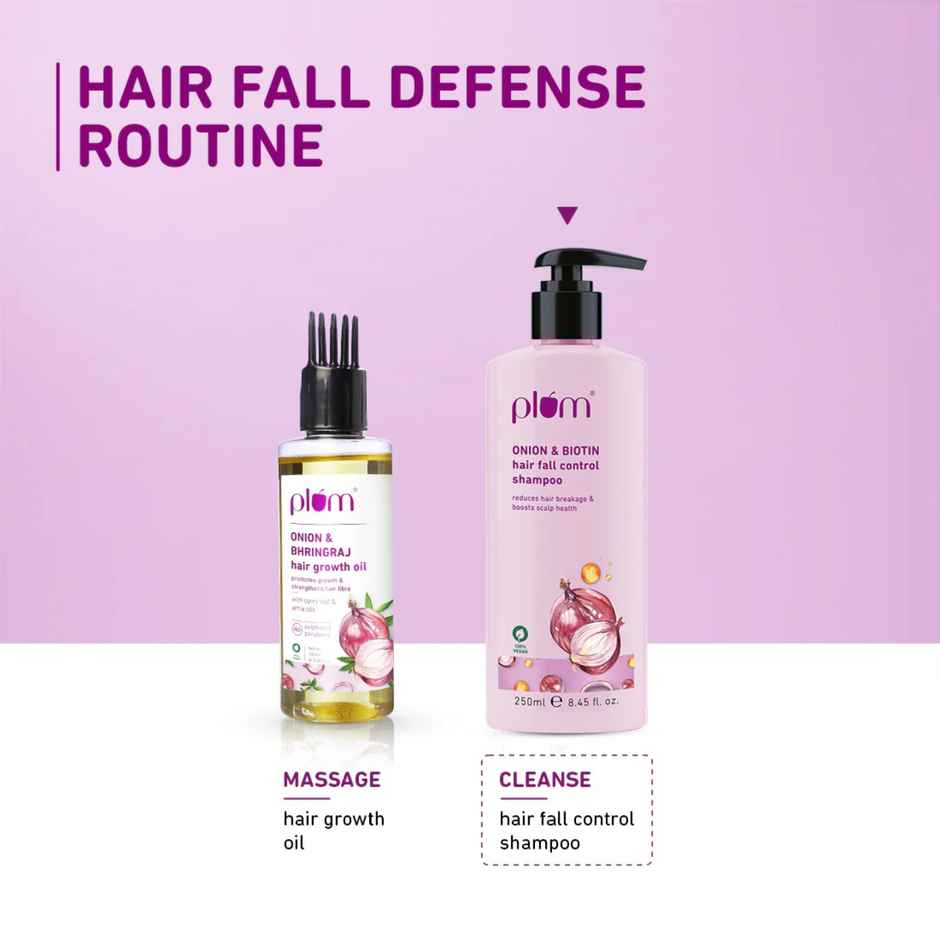 Plum Onion And Biotin Sulphate-Free & Paraben-Free Shampoo