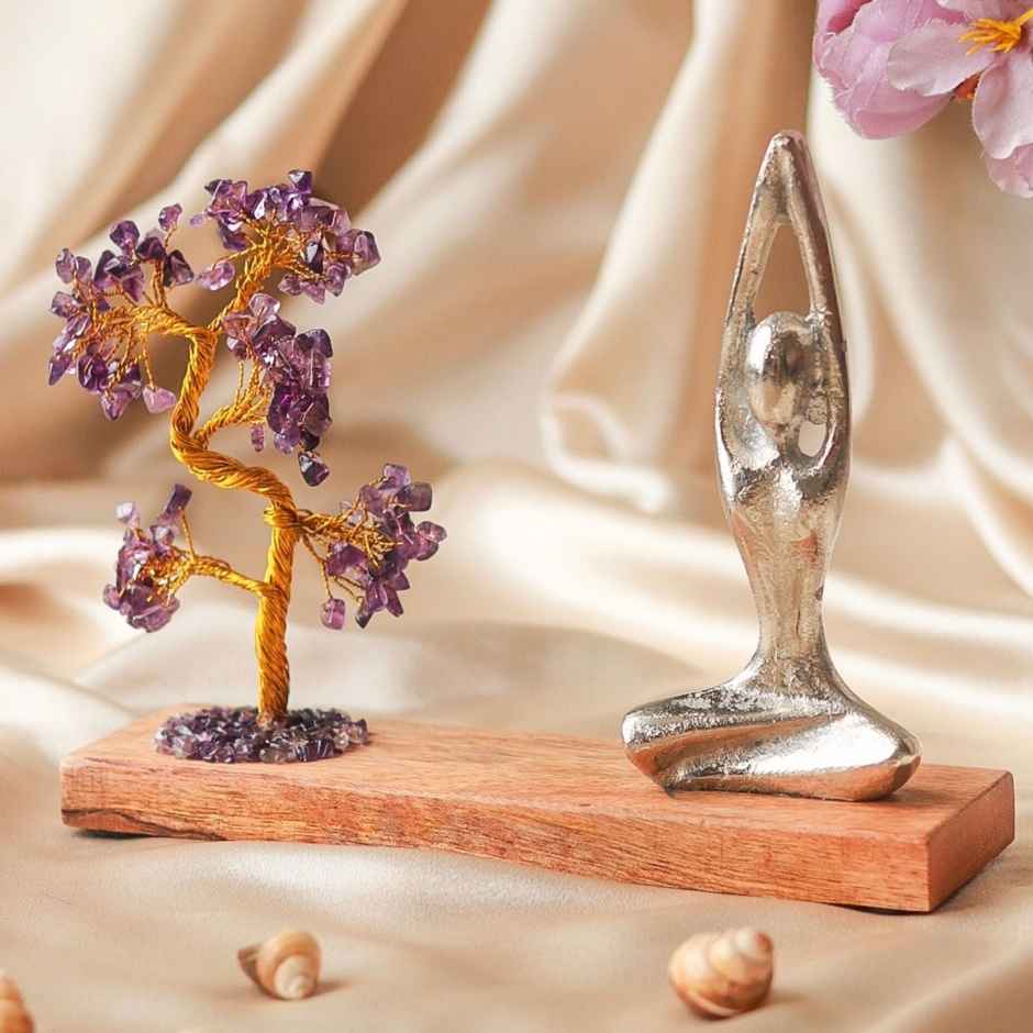 Ritualistic Namaste Crystal Tree - Amethyst