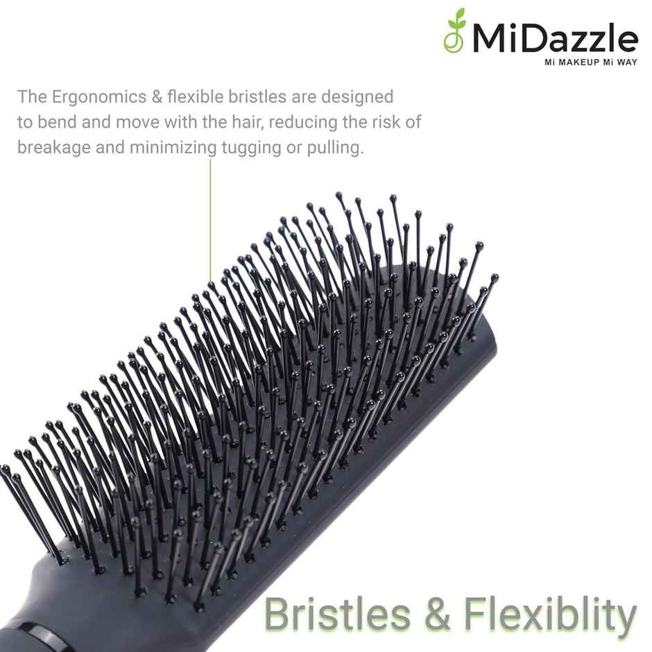 Midazzle Premium Flat Wooden Handle Hair Brush |MIHB0036