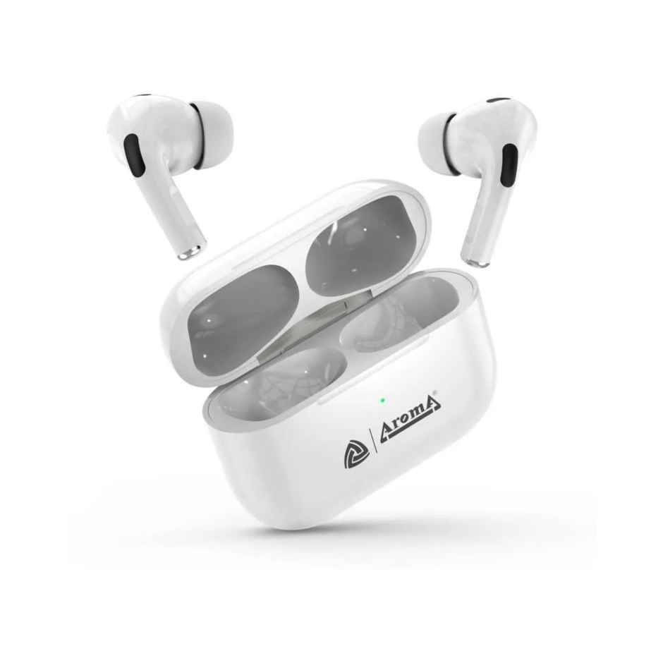 Aroma NB140 Ninja - 40 Hours Playback | TWS | Fast Charging | Deep Bass | White