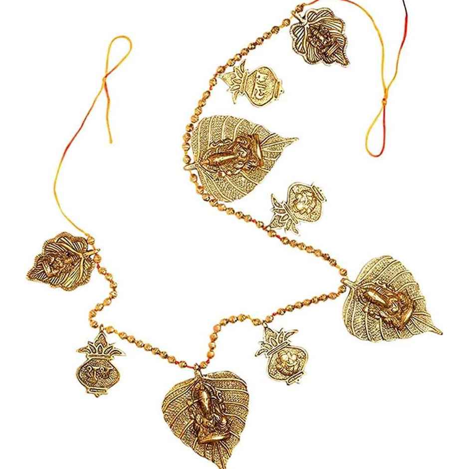 Ganesh Ji & Kalash Toran For Door | Gold Polish | Devnidhii