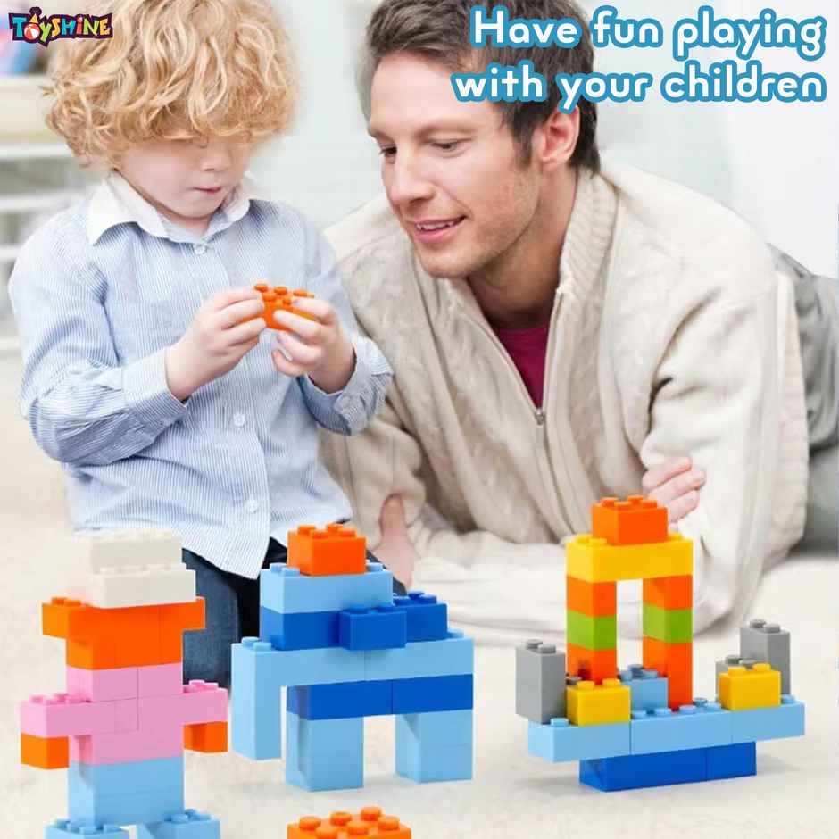 Toyshine 120 Pcs Building Blocks Toy With Wheels - Educational Construction Set for Kids