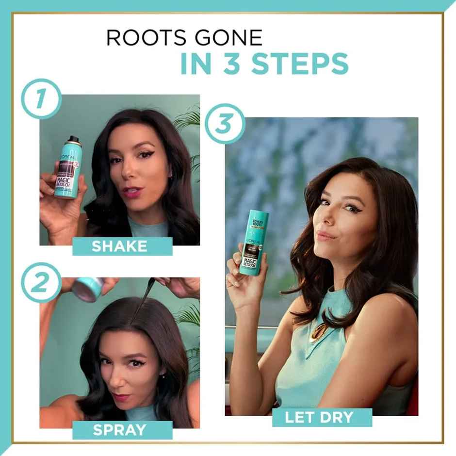 L'Oreal Paris Magic Retouch Root Touch Up Hair Colour Spray, 1 Black