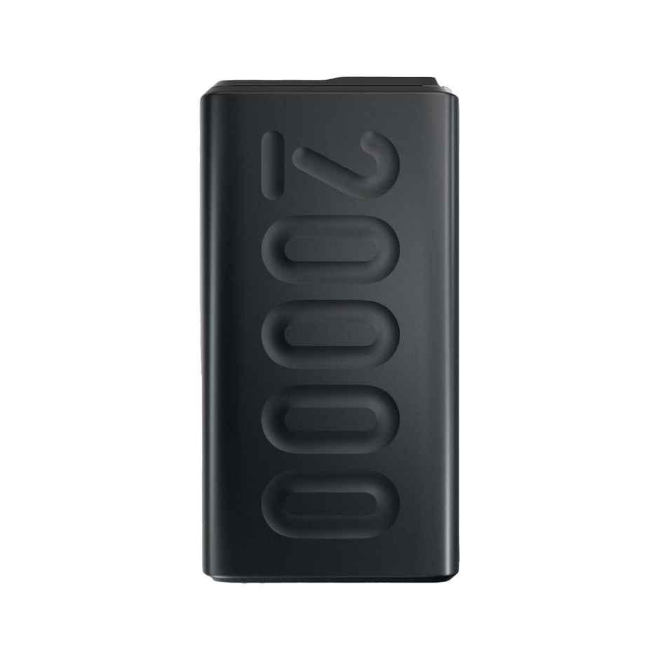 Ambrane 20000 mAh Power Bank With 20W Fast Charging Triple Output Power Delivery Multi-Layer Protection Li-Polymer + Type C Cable (Stylo-20K Black)