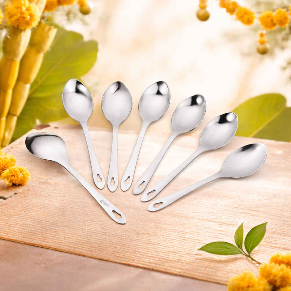 Everest Stainless Steel Tea Small Spoon Set of 6 Pcs
