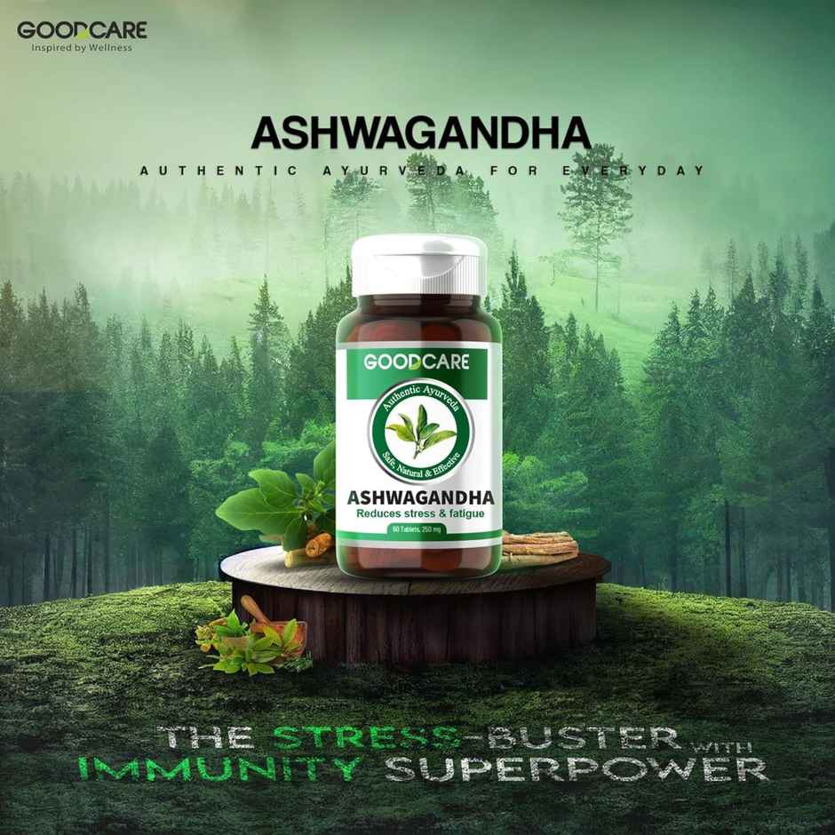 Goodcare Ashwagandha Ayurvedic Tablet To Reduce Stress And Fatigue 60 Tablets