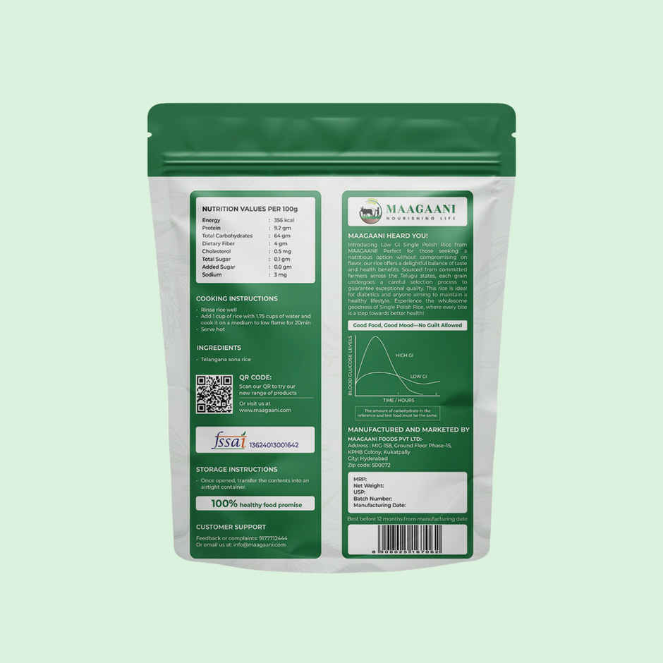 MAAGAANI Single Polish Low Gi Rice