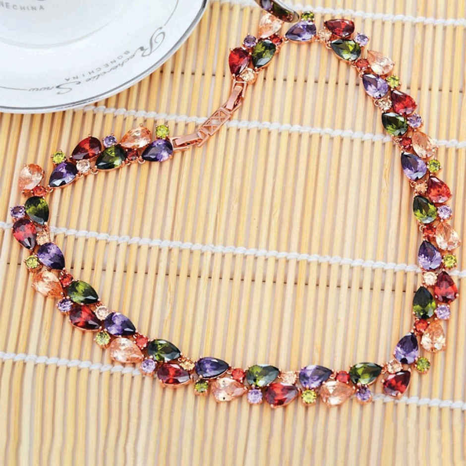 Youbella Aaa Swiss Zircon Necklace Jewellery For Women And Girls(Ybnk - 5626)