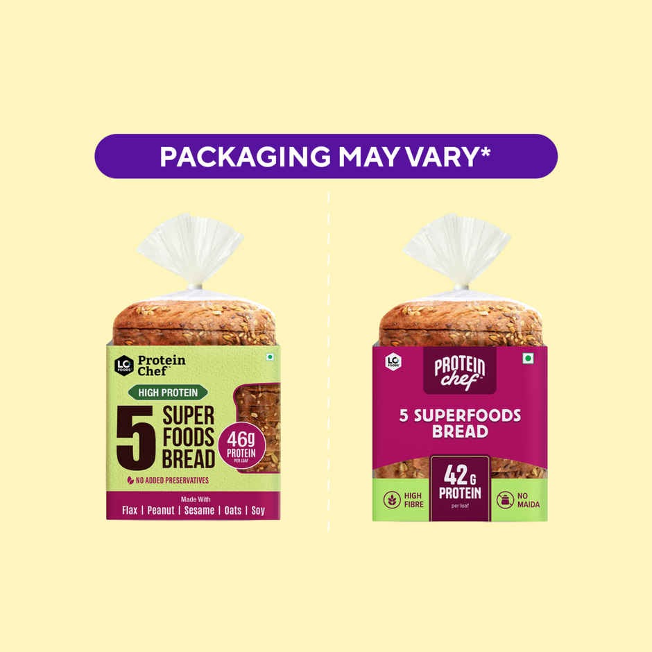 Protein Chef 42 G Protein Multigrain Bread | 5 Superfoods | No Maida