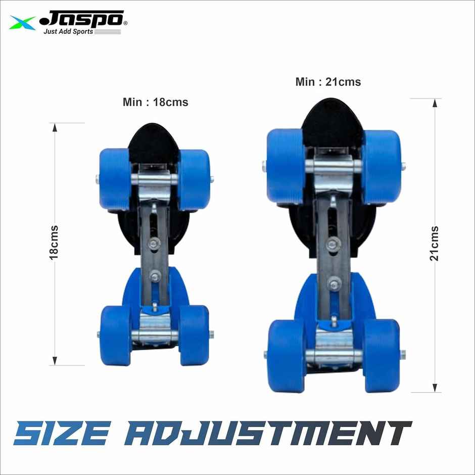 Jaspo Challenger Roller Skates for Kids (Ages 3-7), Adjustable,PVC Wheel, Perfect for Beginner Blue