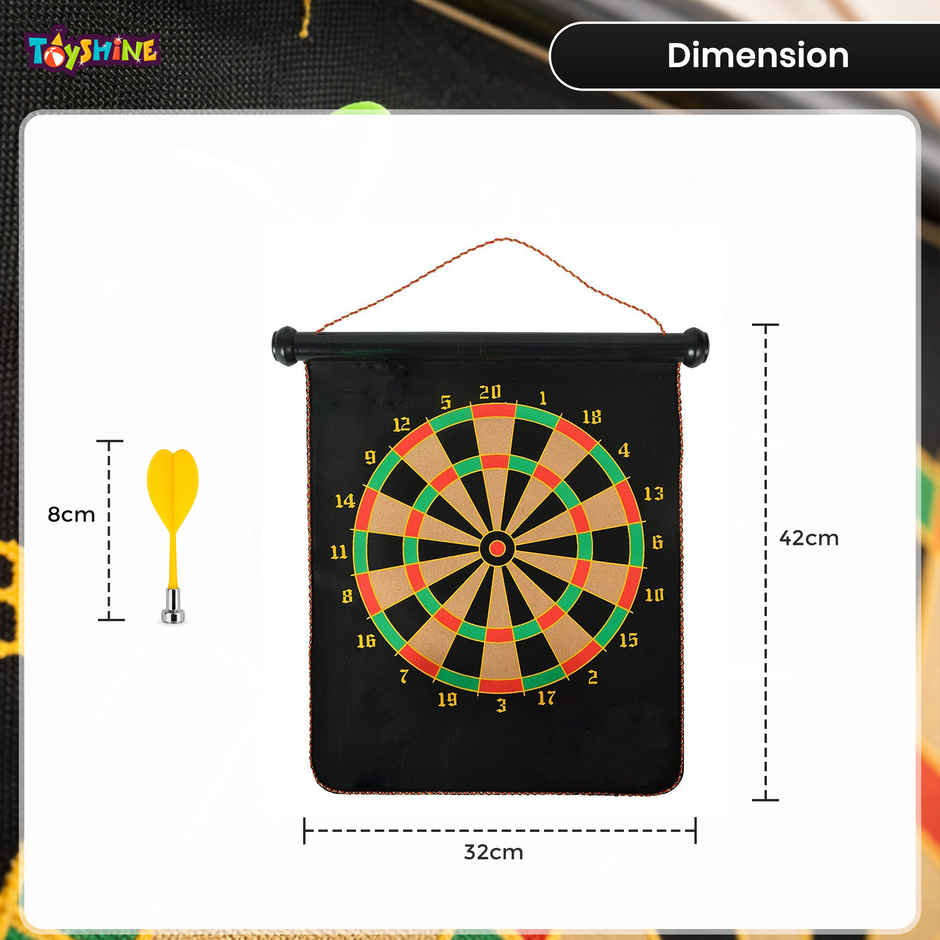 Toyshine Magnetic Power Double Faced Dart Game - 12 Inches (4 - 10 Years)