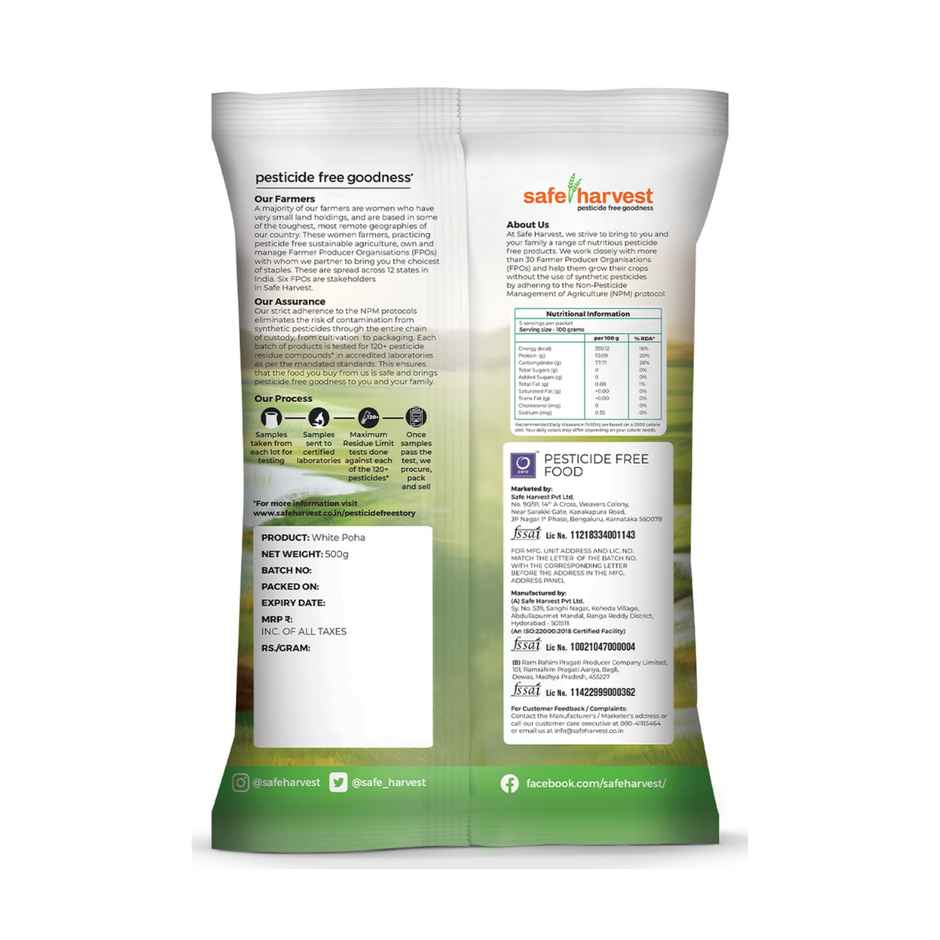 Safe Harvest Pesticide- Free White Poha